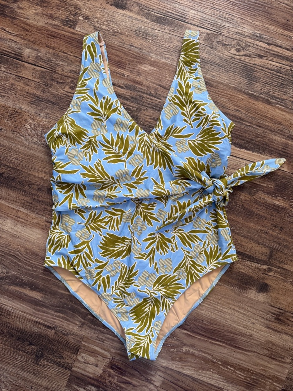 Tanya Taylor Kelly Floral Wrap One Piece Swimsuit